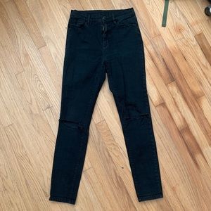 Black ripped jeans